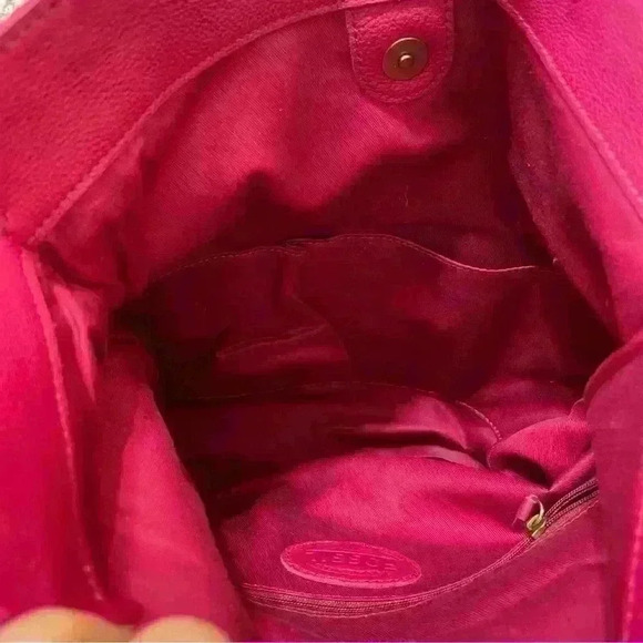 Fossil Women's Medium Burgundy Leather Designer Cross Body Bag Multiple Pockets - Picture 11 of 12